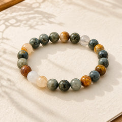 Natural Eagle's Eye Stone Confidence Positive Bracelet featuring Eagle's Eye Stone, Tiger Eye