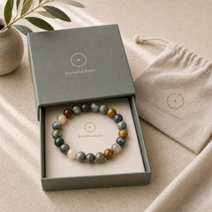 Natural Eagle's Eye Stone Confidence Positive Bracelet featuring Eagle's Eye Stone, Tiger Eye