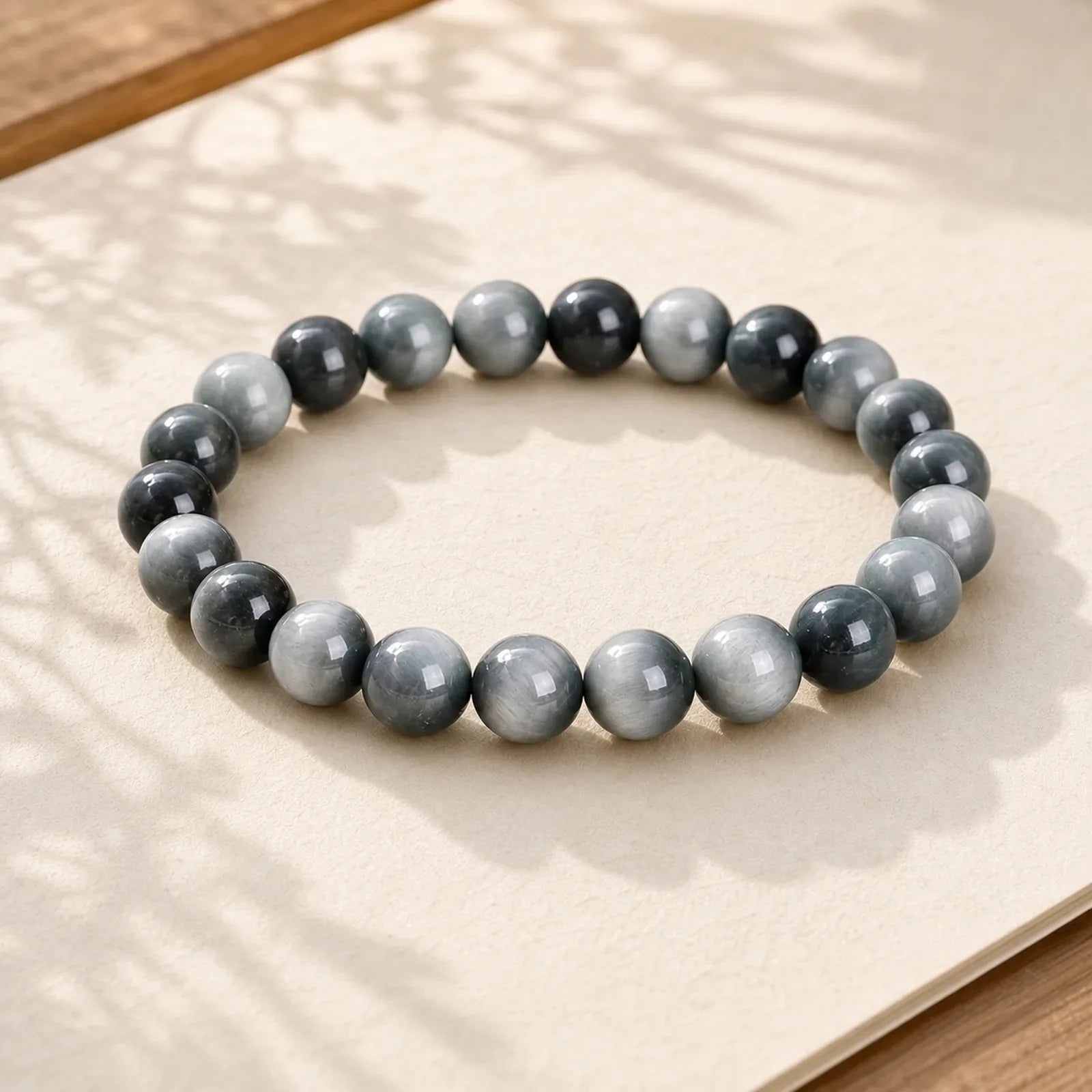 Natural Eagle's Eye Stone Courage Positive Bracelet featuring Eagle's Eye Stone, Tiger Eye