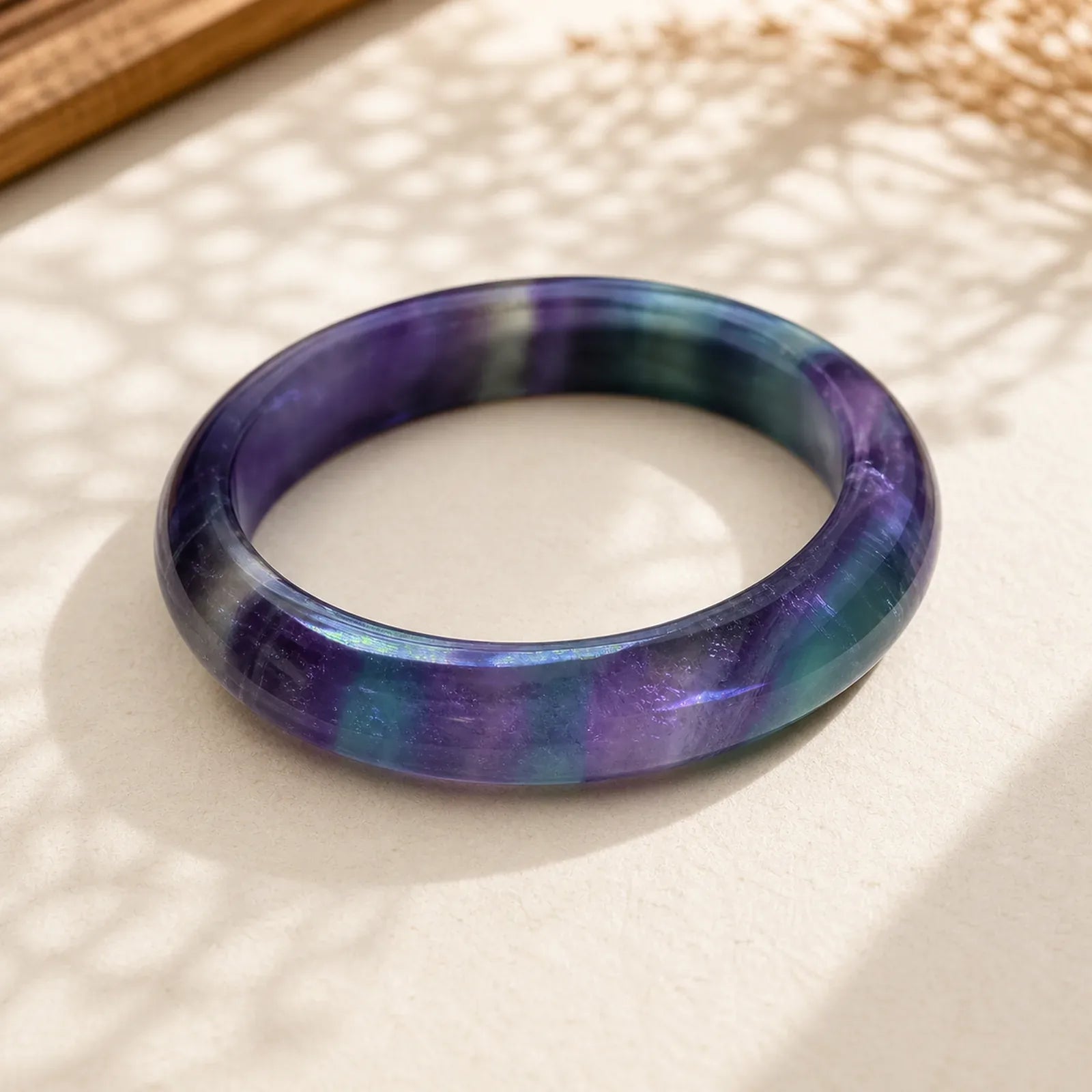 Natural Fluorite Protection Power Bracelet Bangle-Natural variations; item may differ from photos (Extra 30% Off | USE CODE: FS30) featuring Fluorite