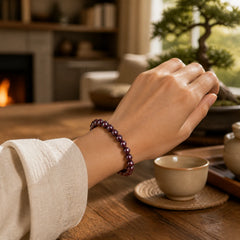 Natural Garnet Bead Passion Bracelet featuring Garnet