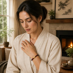 Natural Garnet Beads PiXiu Protection Bracelet featuring Garnet, Pixiu, Copper
