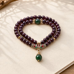 Natural Garnet Blessing Bracelet featuring Garnet