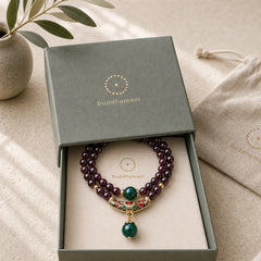 Natural Garnet Blessing Bracelet featuring Garnet