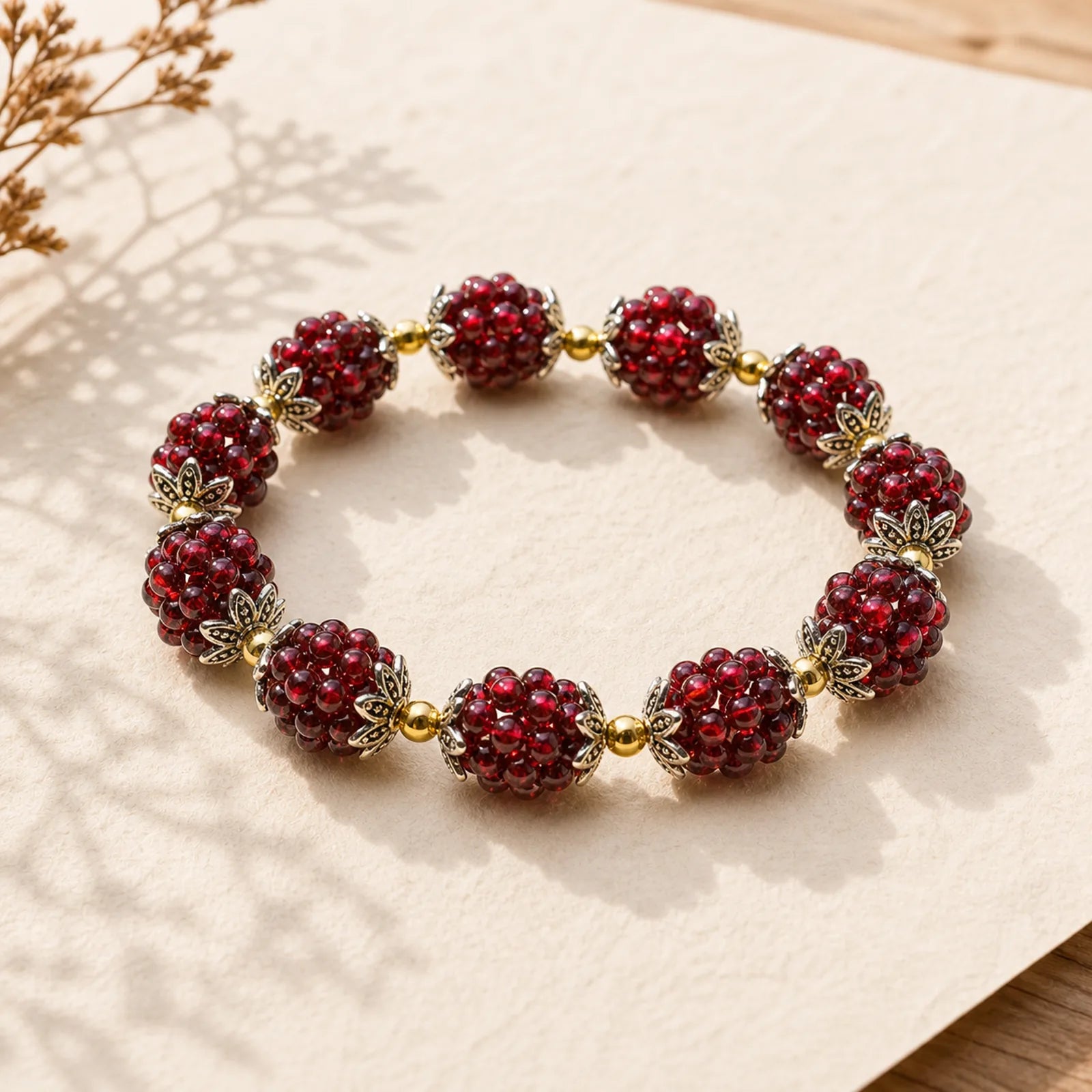 Natural Garnet Healing Bracelet featuring Garnet