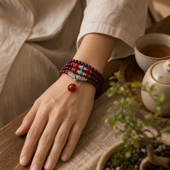 Natural Garnet Red Agate Blessing Healing Bracelet Necklace Pendant featuring Garnet, Red Agate