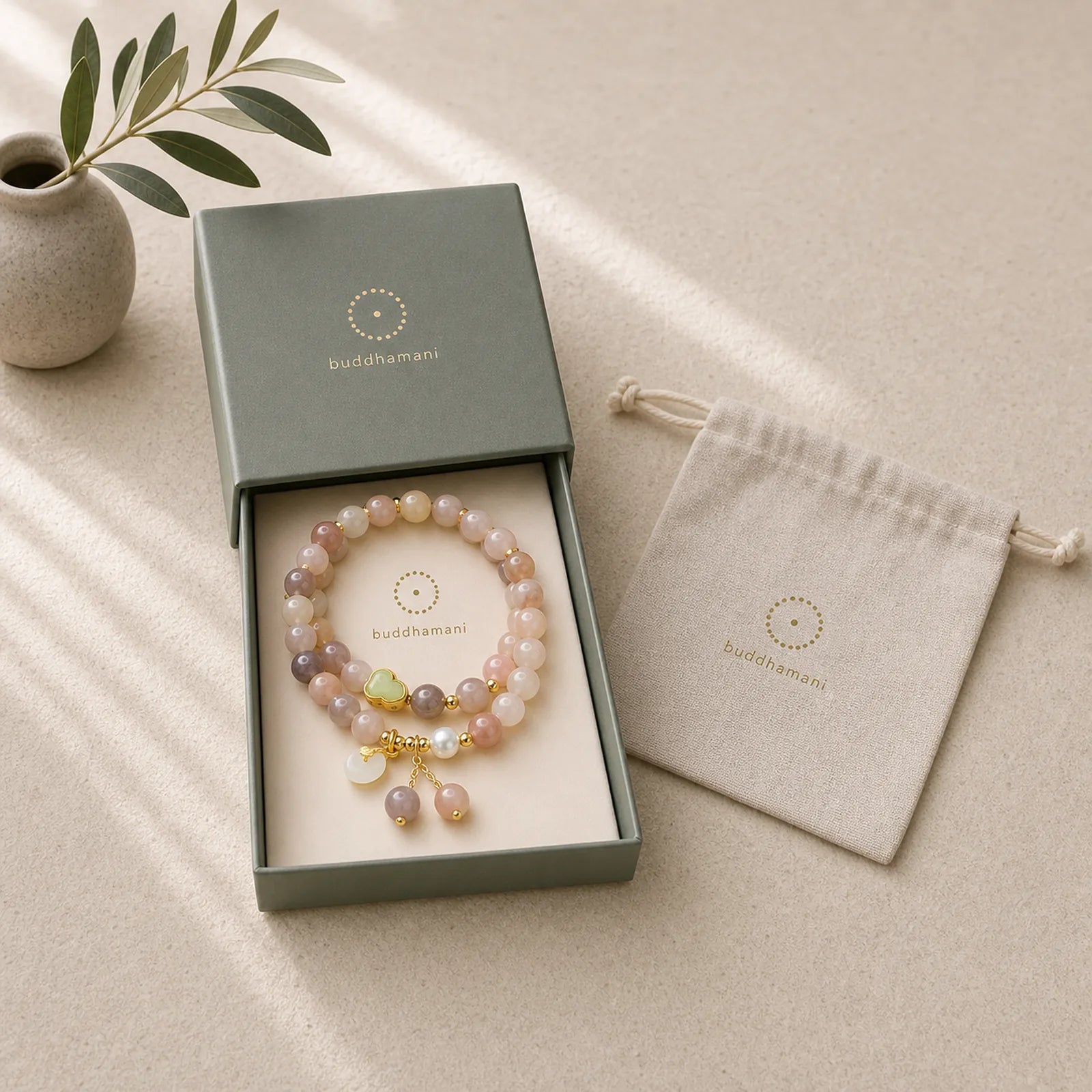 Natural Golden Silk Jade Double Layer Gourd Peace Buckle Luck Bracelet featuring Golden Silk Jade, Peace Buckle, Copper