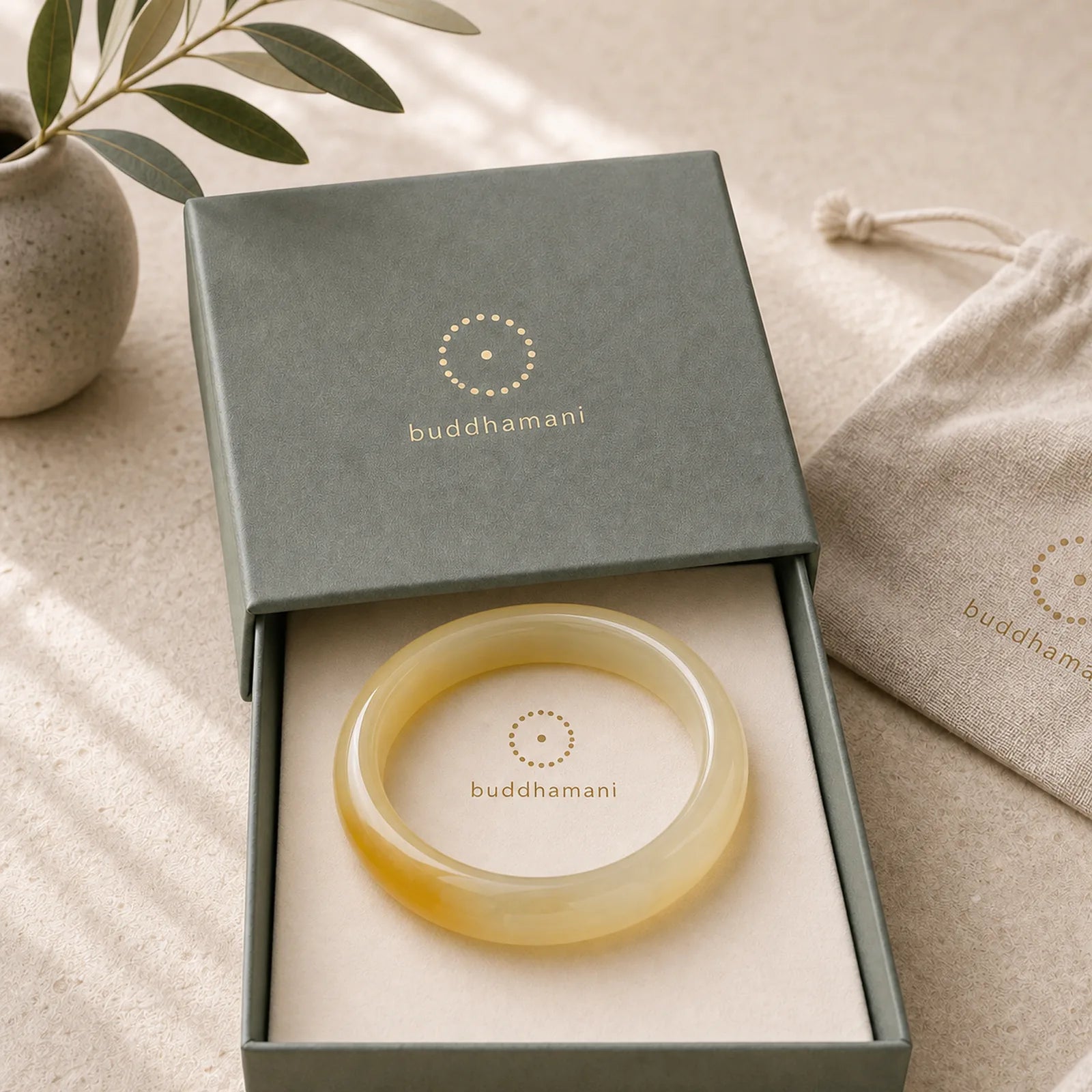 Natural Golden Silk Jade Luck Wealth Bracelet Bangle featuring Golden Silk Jade