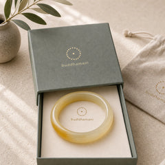 Natural Golden Silk Jade Luck Wealth Bracelet Bangle featuring Golden Silk Jade