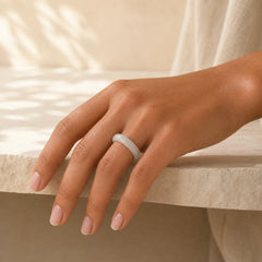 Natural Golden Silk Jade Wealth Ring featuring Golden Silk Jade