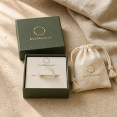 Natural Golden Silk Jade Wealth Ring featuring Golden Silk Jade