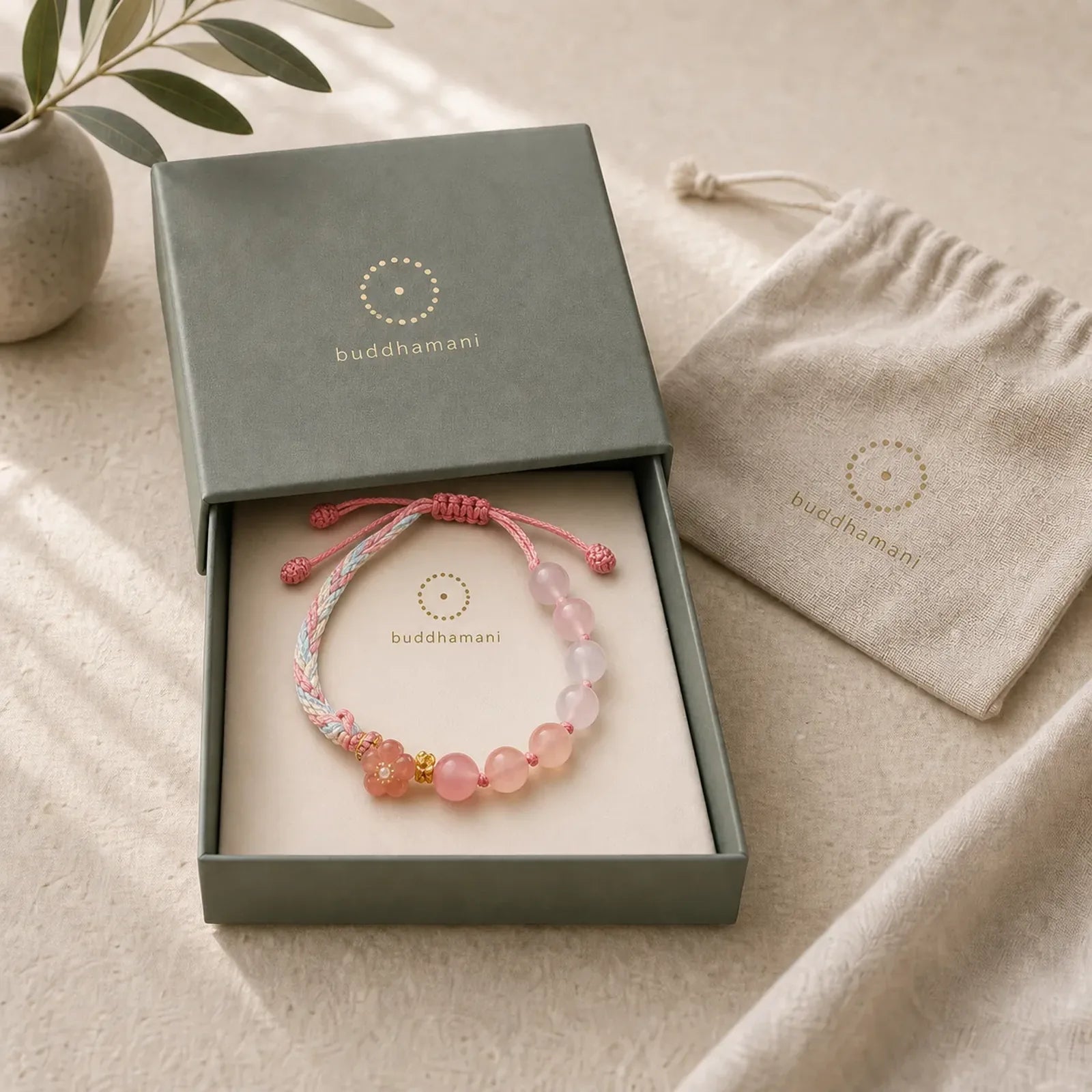 Natural Gradient Agate Reincarnation Knot Peach Blossom Wealth Luck Handmade String Bracelet featuring Red Agate