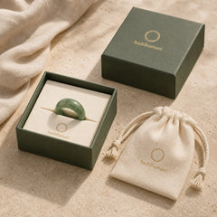 Natural Green Aventurine Wide Balance Ring featuring Green Aventurine