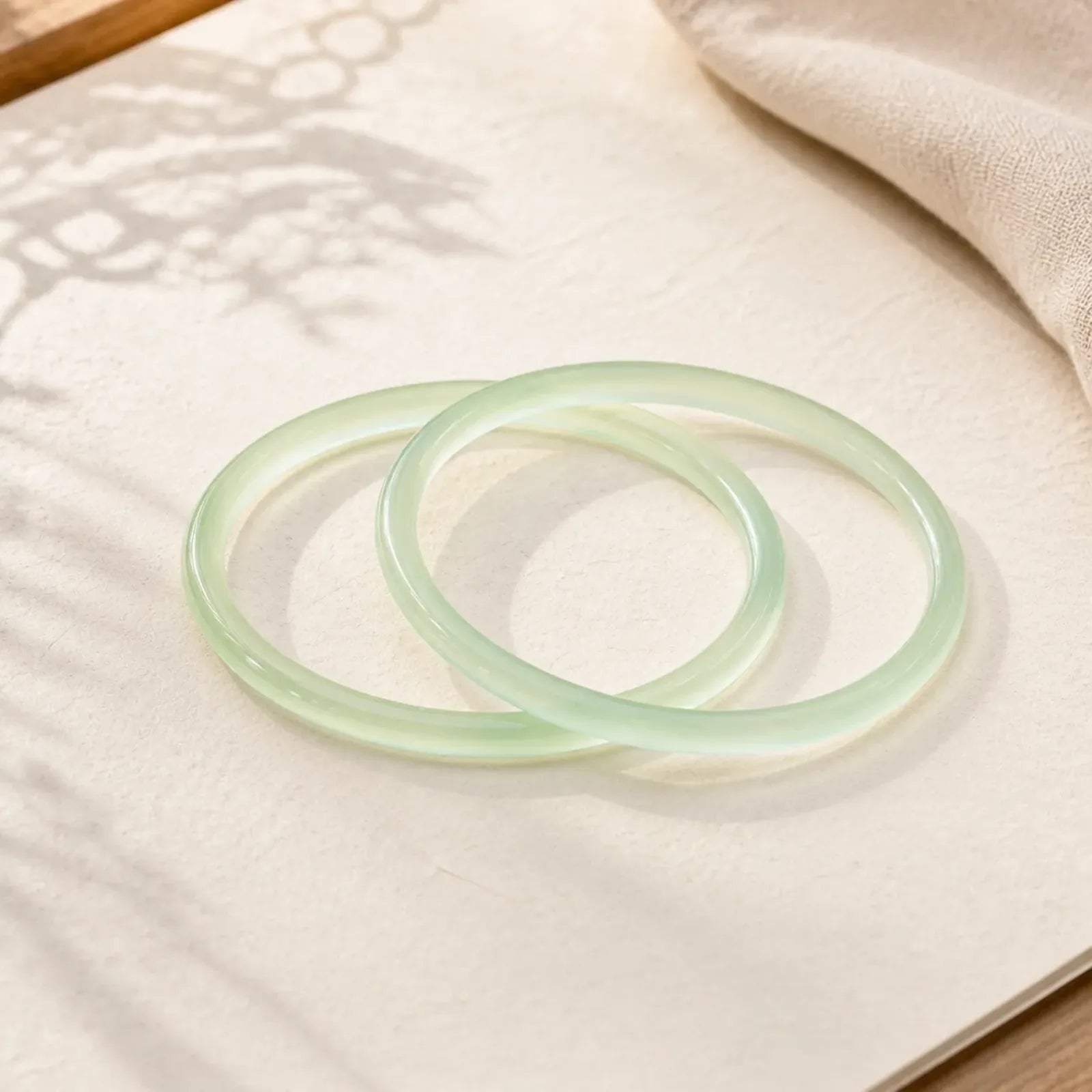 Natural Green Chalcedony Strength Courage Cuff Bangle Bracelet featuring Green Chalcedony, Chalcedony, Jade