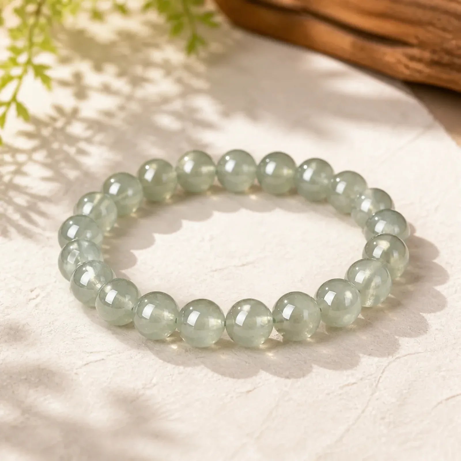Natural Green Crystal Blessing Wealth Bracelet featuring Green Crystal