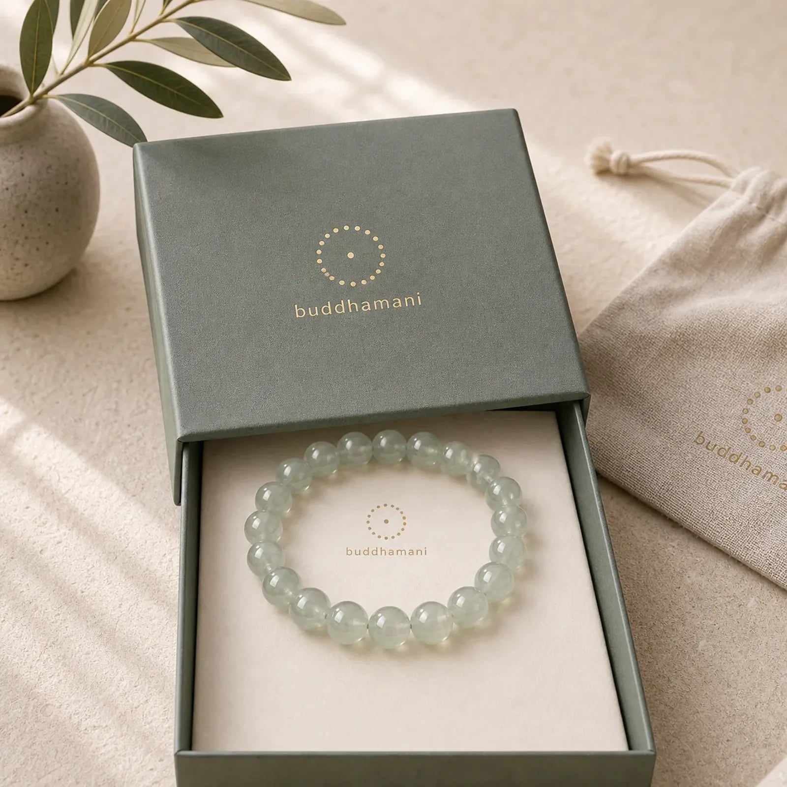 Natural Green Crystal Blessing Wealth Bracelet featuring Green Crystal