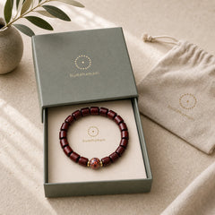 Natural Green Sandalwood Small Leaf Red Sandalwood Lacquer Bead Peace Bracelet featuring Green Sandalwood, Sandalwood, Small Leaf Red Sandalwood