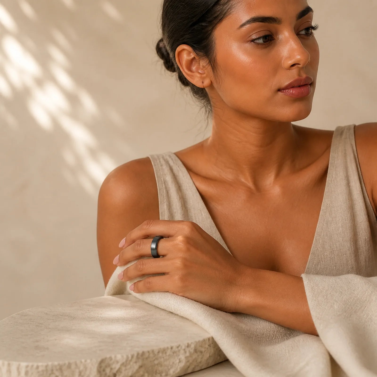 Natural Hematite Support Powerful Ring featuring Hematite