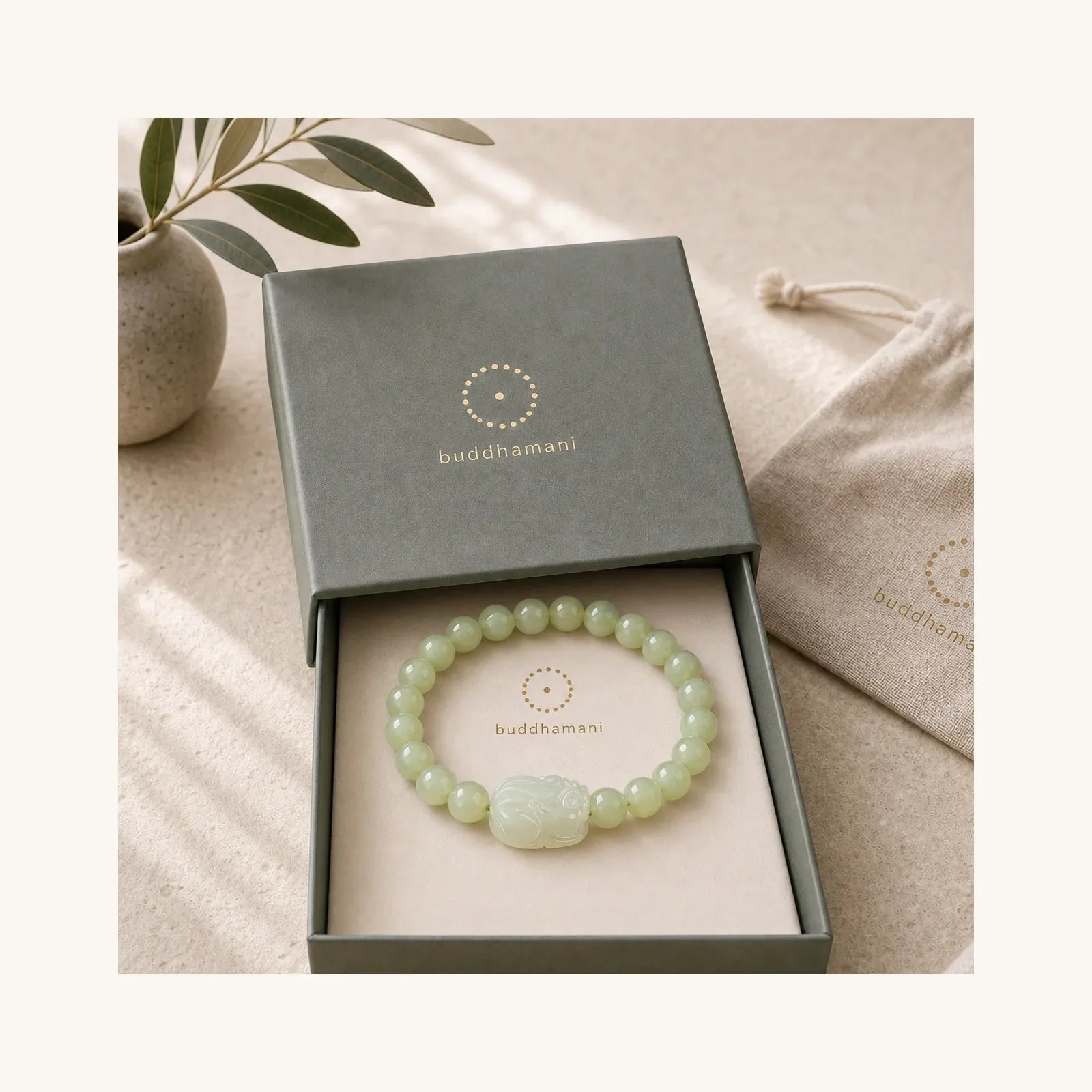 Natural Hetian Jade PiXiu Carved Luck Bracelet featuring Jade, Pixiu