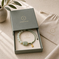 Natural Hetian Jade PiXiu Luck Fu Character String Bracelet featuring Jade, Pixiu, Fu Character