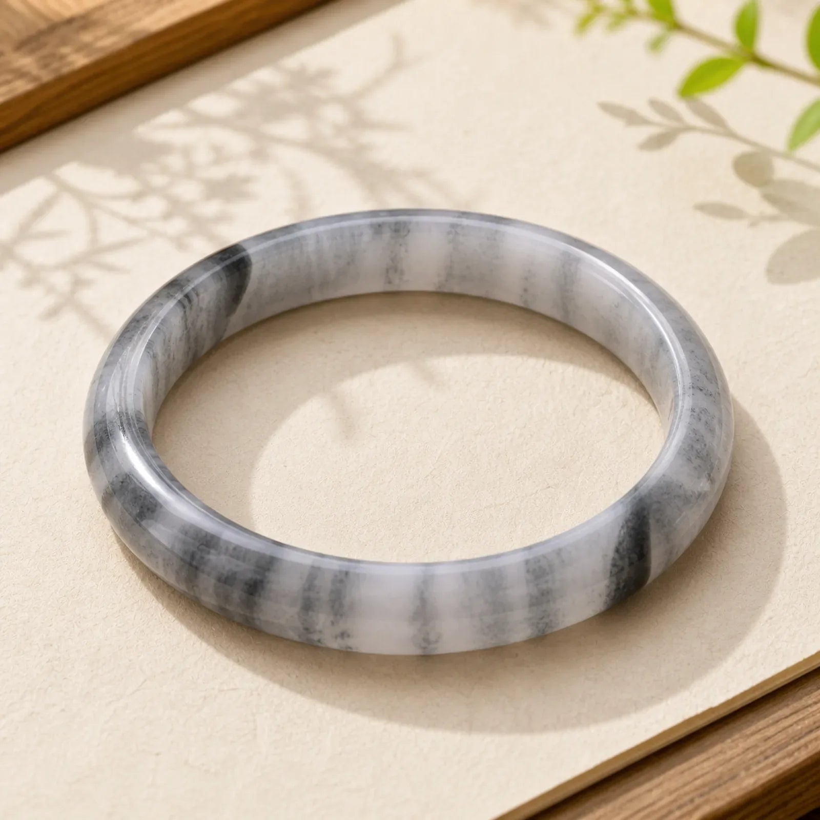 Natural Ink Color Golden Silk Jade Wealth Bracelet Bangle featuring Golden Silk Jade, Quartzite, Quartzite Jade
