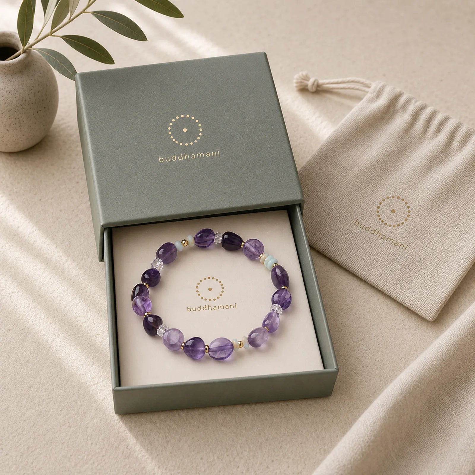 Natural Irregular Amethyst Shoushan Stone White Crystal Healing Bracelet featuring Amethyst, Shoushan Stone, Clear Quartz / White Crystal