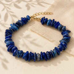 Natural Irregular Design Lapis Lazuli Lazurite Positive Bracelet featuring Lapis Lazuli (Lazurite)
