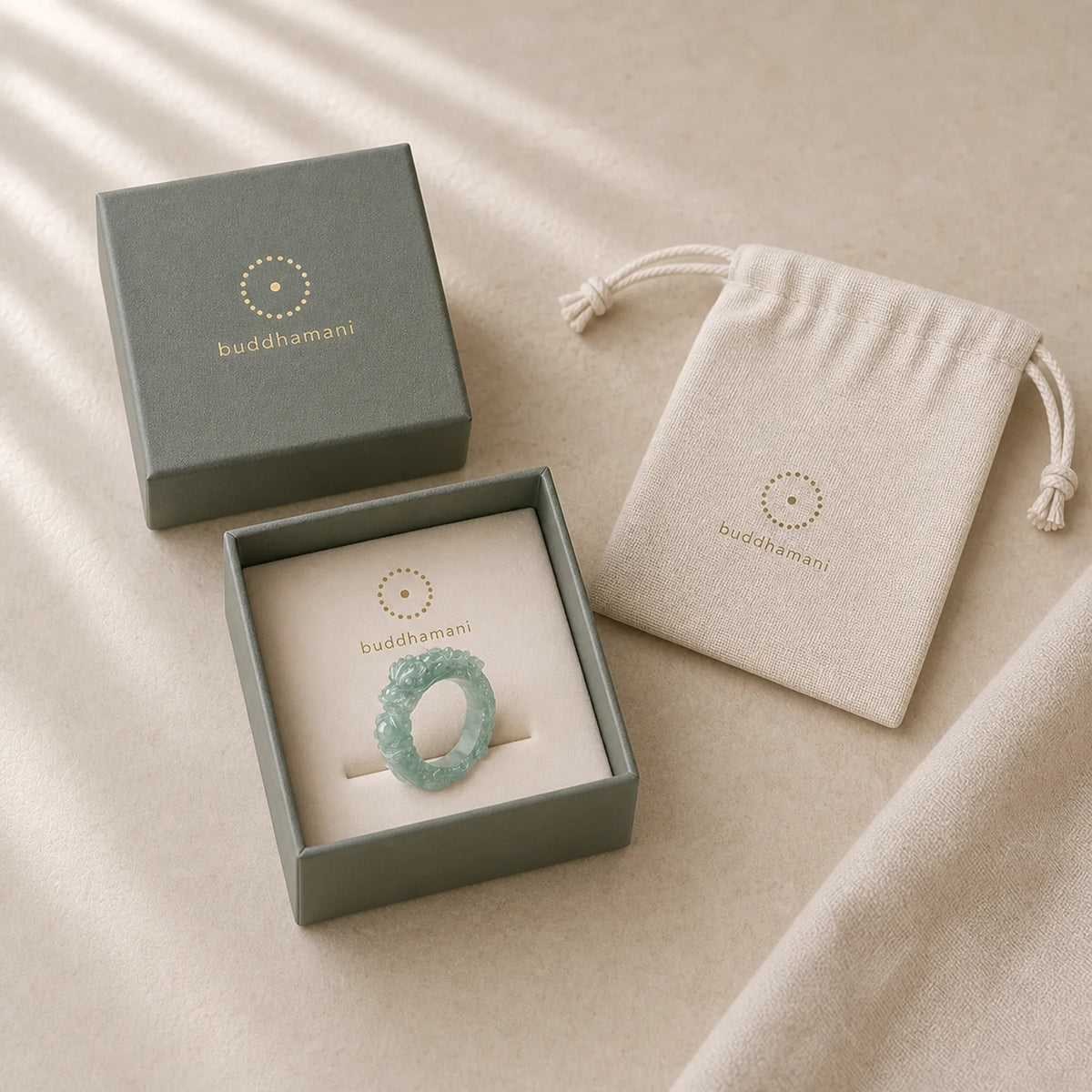 Natural Jade Dragon Success Ring featuring Jade, Dragon, The Phoenix