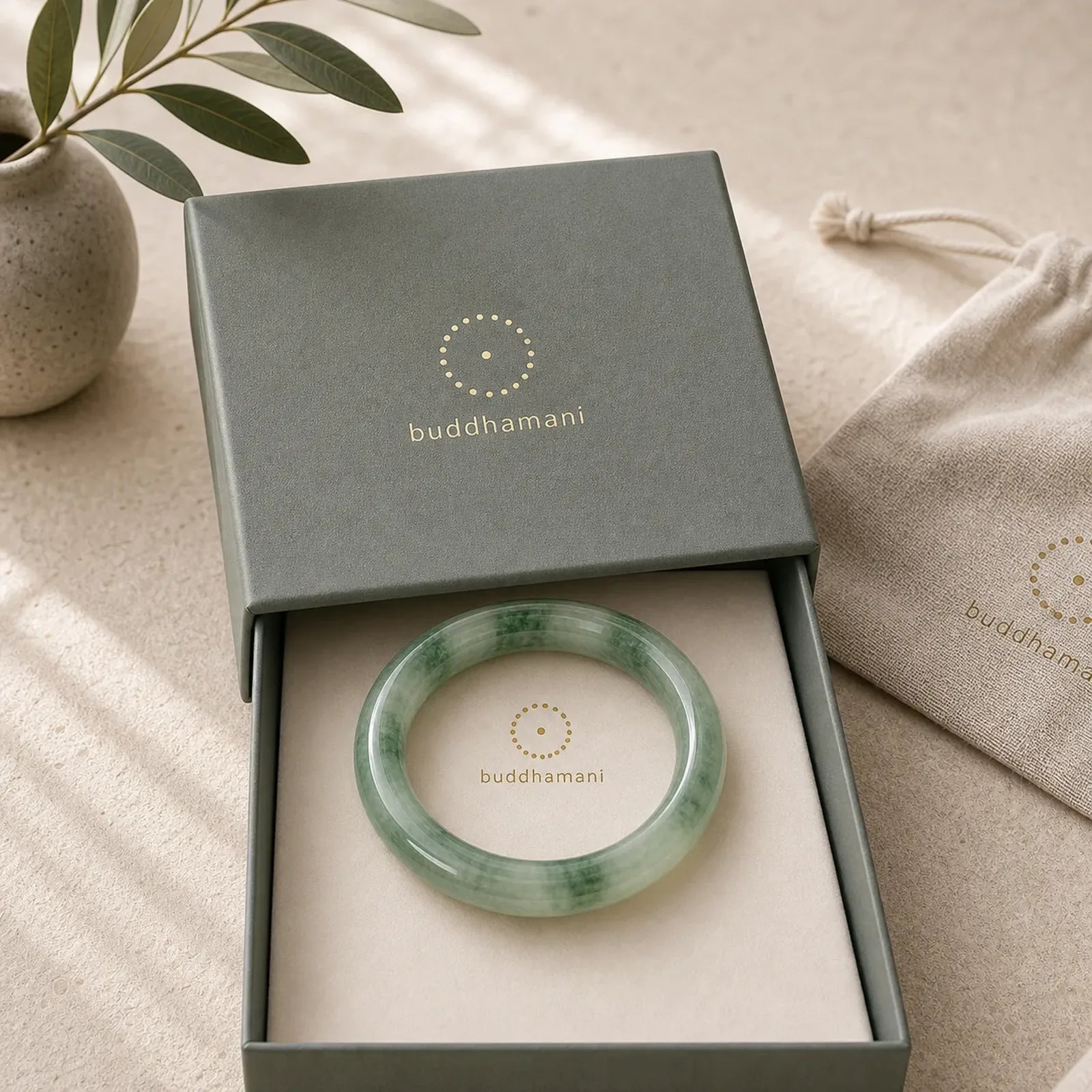 Natural Jade Fortune Blessing Bangle Bracelet featuring Jade