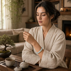 Natural Jade Healing Blessing Bangle Bracelet featuring Jade