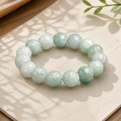 Natural Jade Lotus Carving Prosperity Bracelet featuring Jade, Lotus, Lotus Symbol