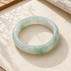Natural Jade Luck Healing Prosperity Bangle Bracelet featuring Jade