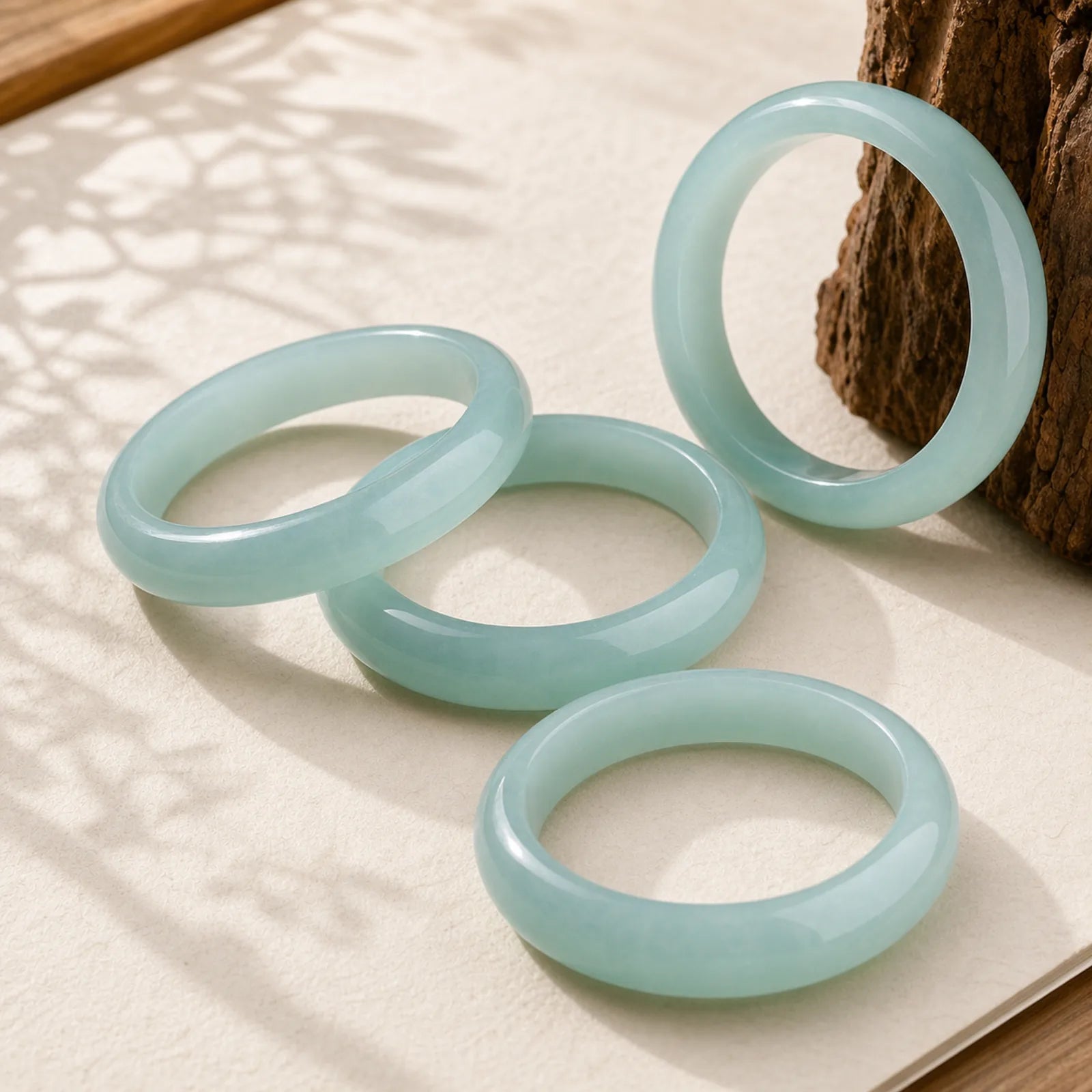 Natural Jade Luck Healing Prosperity Bangle Bracelet featuring Jade