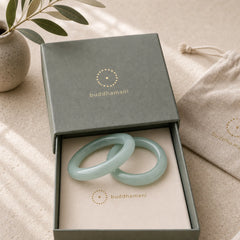 Natural Jade Luck Healing Prosperity Bangle Bracelet featuring Jade