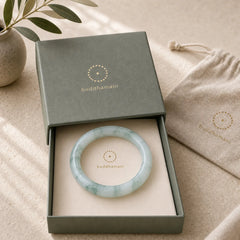 Natural Jade Luck Prosperity Bangle Bracelet featuring Jade