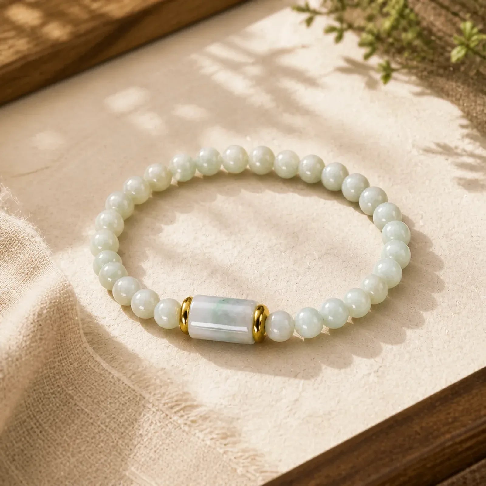 Natural Jade Luck Prosperity Bracelet featuring Jade, White Jade