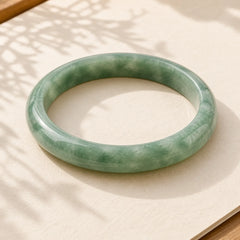 Natural Jade Luck Wealth Bangle Bracelet featuring Jade