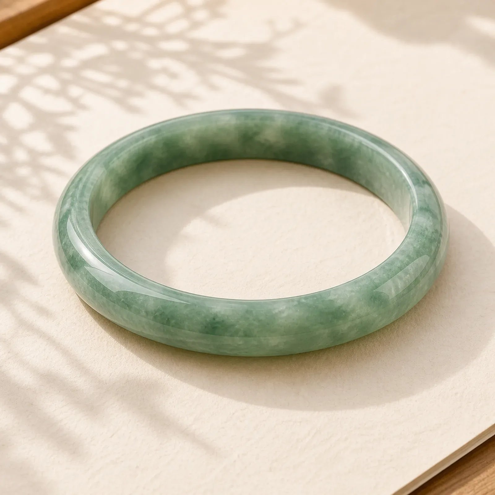 Natural Jade Luck Wealth Bangle Bracelet featuring Jade