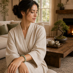 Natural Jade Luck Wealth Bangle Bracelet featuring Jade