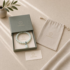 Natural Jade Money Bag Charm Luck Bracelet featuring Jade