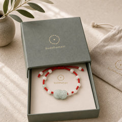 Natural Jade PiXiu Luck Bracelet featuring Jade, Pixiu, Red String