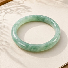 Natural Jade Prosperity Bangle Bracelet featuring Jade