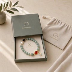 Natural Jade Red Agate Pearl Bow Tie Luck Bracelet featuring Jade, Red Agate, Pearl