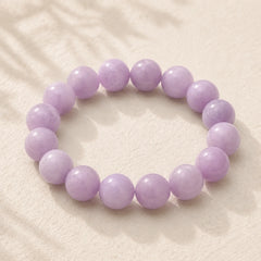 Natural Kunzite Love Spiritual Growth Bracelet featuring Kunzite, White Jade, Jade