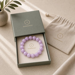Natural Kunzite Love Spiritual Growth Bracelet featuring Kunzite, White Jade, Jade