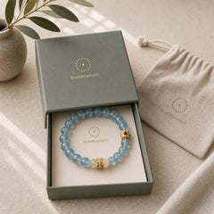 Natural Kyanite Healing Communication Bracelet featuring Kyanite, Jade, Copper