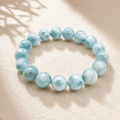 Natural Larimar Wisdom Confidence Bracelet featuring Larimar