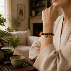 Natural Lava Rock Beads Calm Support Healing Bracelet featuring Lava Rock, Copper