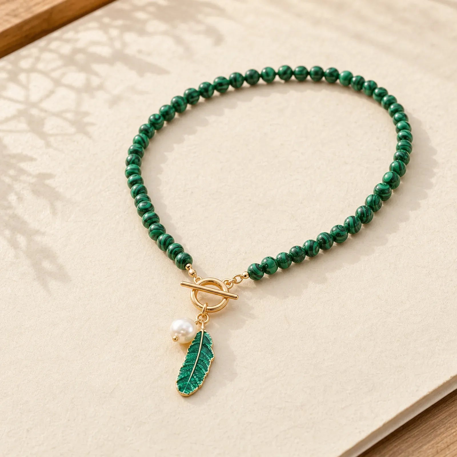 Natural Malachite Calm Necklace & Bracelet (Extra 30% Off | USE CODE: FS30) featuring Malachite