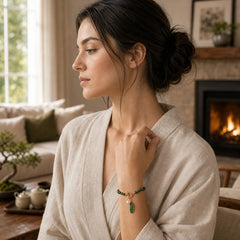 Natural Malachite Calm Necklace & Bracelet (Extra 30% Off | USE CODE: FS30) featuring Malachite